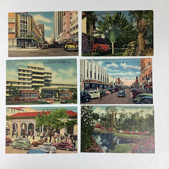 Vtg Postcards Linen Photo Comic Landmark Unposted Florida US Nagasaki 70+ - Picture 7 of 16